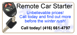 Remote Car Starter - Imagine getting into a warm car in winter and a cool one in the summer! Let Steeles Auto install a remote car starter and you can!
