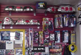 Steeles Auto's large store front carries accessories for all makes and models.